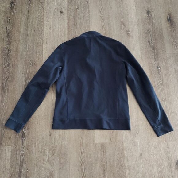 Lululemon Navy Blue Sojourn Zip Pockets Track Jacket Warpstreme Athletic Large - Picture 6 of 11